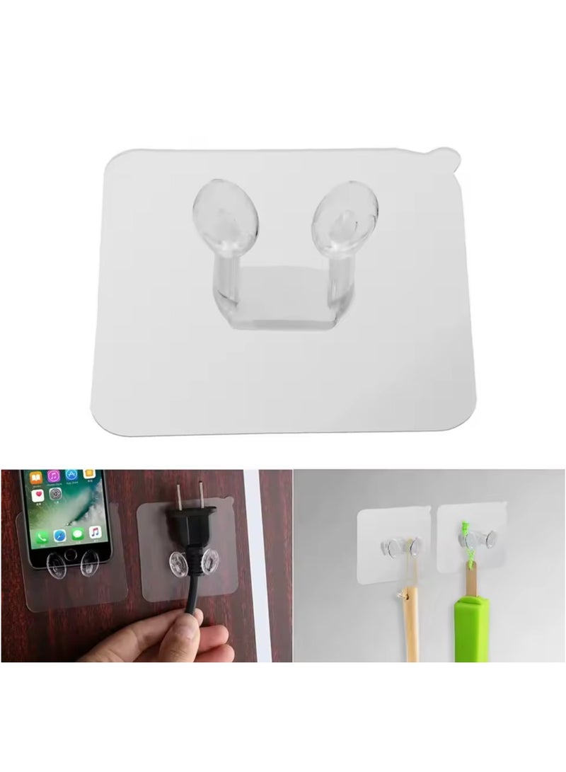 مثبت جداري متعدد الاستخدامات، مجموعة من 4 قطع من مثبتات الجدار الشفافة اللاصقة، مثبت فيش جداري لاصق شفاف اللون ، مثبت سلك الكهرباء، حامل سلك الكهرب ، حامل قابس الكهرباء ، حامل فيش الكهرباء ، حامل الفيش الجداري ، حامل راس السلك الكهربائي و يثبت في الجدر ، حامل فيش الميكرويف ، حامل فيش الاجهزة ، حامل ادوات المطبخ ، عدد اربع قطع حامل لاصق جداري سهل تركيب ، علاق لاصق ، منظم افياش لصق ، حامل يستخدم في المطبخ و المنزل و العمل و المكتب ، خطاف يلصق في الجدار ، مثبت لاصق على الحائط ، خطاطيف تثبت على الحائط ، معلاق مع غراء لاصق يتم تلصيقه على الجدار ، حامل لزق على الجدار ، لزاق على الجدار ، لازق يتلصق على الجدار لتعليق الأشياء ، عدد 4 قطع - لون شفاف. - Image 4