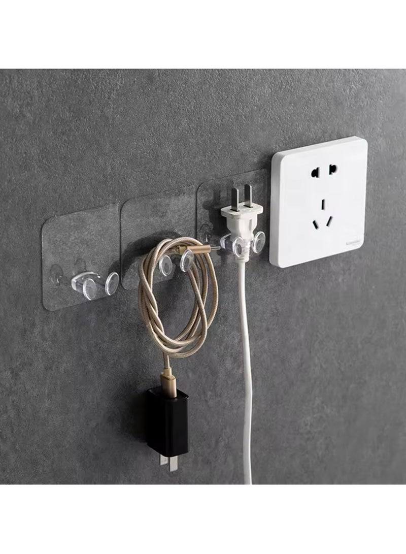 مثبت جداري متعدد الاستخدامات، مجموعة من 4 قطع من مثبتات الجدار الشفافة اللاصقة، مثبت فيش جداري لاصق شفاف اللون ، مثبت سلك الكهرباء، حامل سلك الكهرب ، حامل قابس الكهرباء ، حامل فيش الكهرباء ، حامل الفيش الجداري ، حامل راس السلك الكهربائي و يثبت في الجدر ، حامل فيش الميكرويف ، حامل فيش الاجهزة ، حامل ادوات المطبخ ، عدد اربع قطع حامل لاصق جداري سهل تركيب ، علاق لاصق ، منظم افياش لصق ، حامل يستخدم في المطبخ و المنزل و العمل و المكتب ، خطاف يلصق في الجدار ، مثبت لاصق على الحائط ، خطاطيف تثبت على الحائط ، معلاق مع غراء لاصق يتم تلصيقه على الجدار ، حامل لزق على الجدار ، لزاق على الجدار ، لازق يتلصق على الجدار لتعليق الأشياء ، عدد 4 قطع - لون شفاف. - Image 5