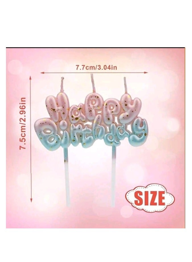 1 pc New Unique Letter Pattern Happy Birthday Galaxy Gradient Color Birthday Candle Romantic Atmosphere Decoration for Birthday Cake, Baking, Party  - Image 3