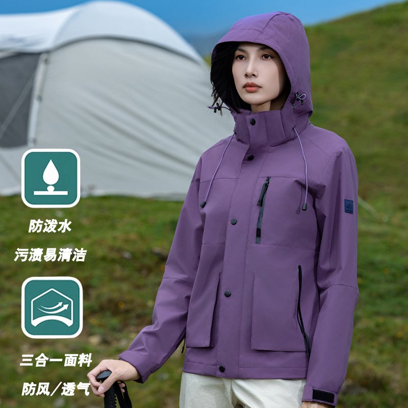 Generic Womens Lightweight Windbreaker Jacket female lilac - Image 4