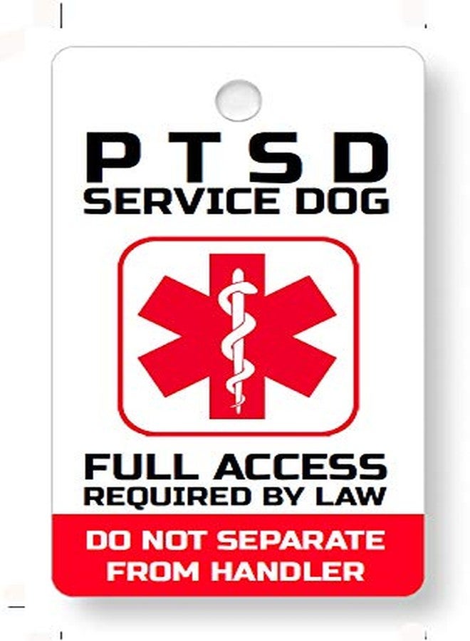 Just 4 Paws مفتاح أو طوق من مادة PVC للكلاب المساعدة المصابة باضطراب ما بعد الصدمة من Just 4 Paws لحيوانات الخدمة المصابة باضطراب ما بعد الصدمة وفقًا لقانون الأمريكيين ذوي الإعاقة (PT21) - Image 1
