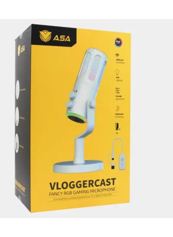 أيه أس أيه ميكروفون الألعاب ASA Vloggercast FANCY RGB
