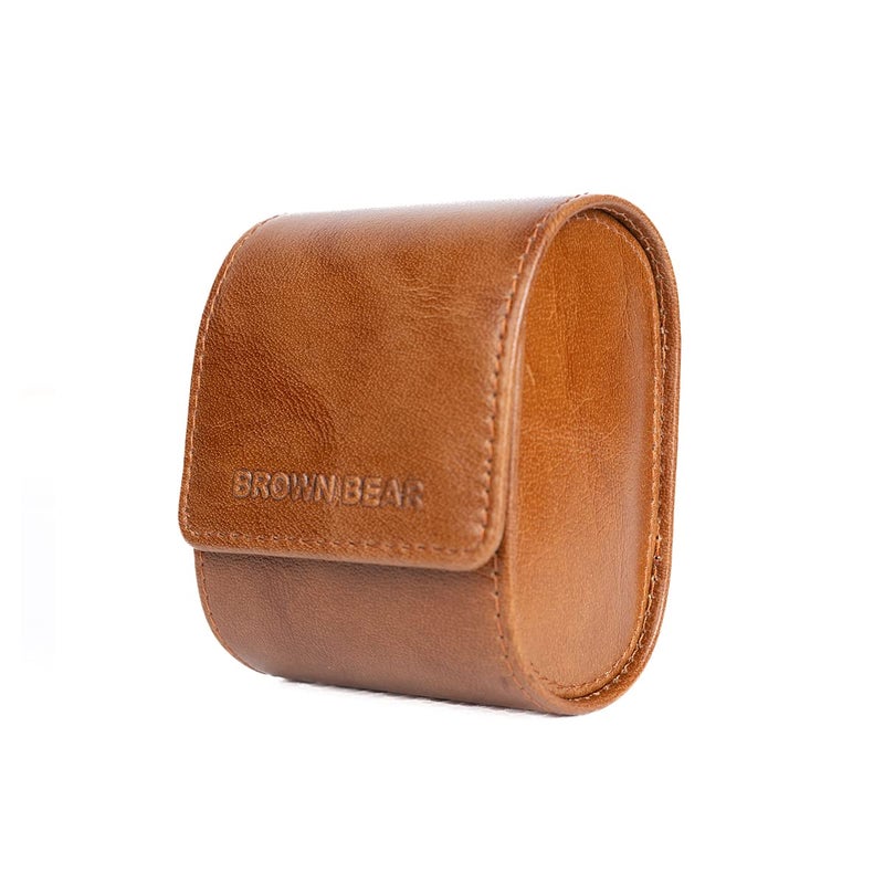 BROWN BEAR Genuine Leather Watch Box Organizer For Men And Women, Watch box Case - Single Storage And Organizer, Brown - Image 4