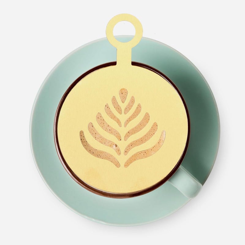 SHOWERORO 4pcs Stainless Steel Coffee Latte Art Stencils Set with Heart and Flower Designs, Reusable Small Baking and Oatmeal Decorating Tools for Cappuccino and Cookie Decoration - Image 4