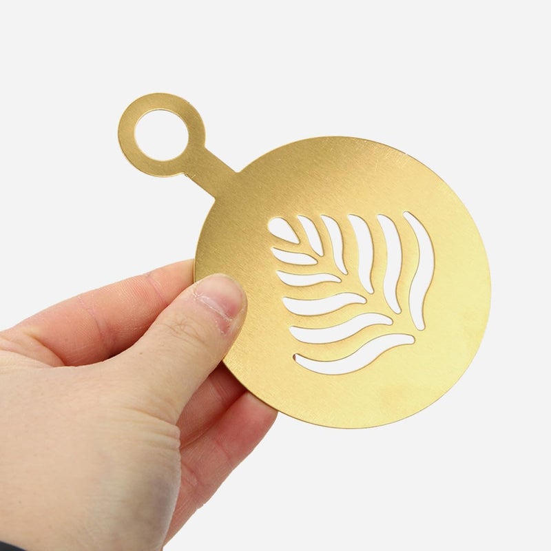 SHOWERORO 4pcs Stainless Steel Coffee Latte Art Stencils Set with Heart and Flower Designs, Reusable Small Baking and Oatmeal Decorating Tools for Cappuccino and Cookie Decoration - Image 5