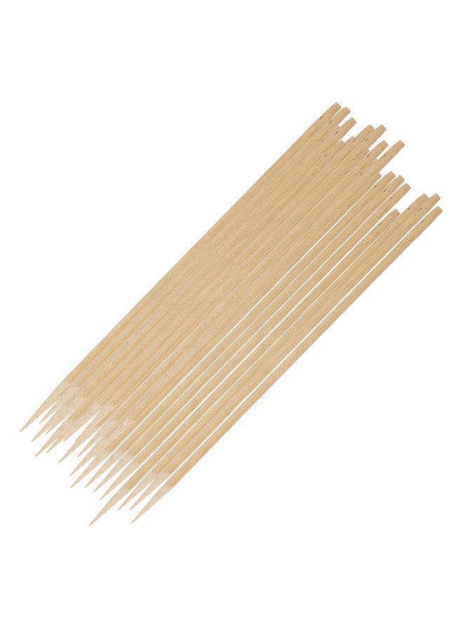 Royalford BBQ Round Skewers- RF11687| Bamboo Skewers Perfect for Indoor, Camping, Hiking and Other Outdoor Entertainment for Grilling Meat, Fish, Vegetables, Chicken, etc| Strong and Sturdy| Brown - Image 1