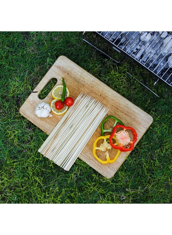 Royalford BBQ Round Skewers- RF11687| Bamboo Skewers Perfect for Indoor, Camping, Hiking and Other Outdoor Entertainment for Grilling Meat, Fish, Vegetables, Chicken, etc| Strong and Sturdy| Brown - Image 4