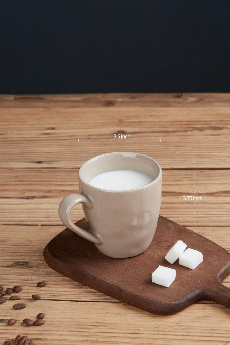 famiware Mars 4 Pieces Coffee Mug Set - 14 oz Stoneware Mugs in Cinnamon Brown - Image 2