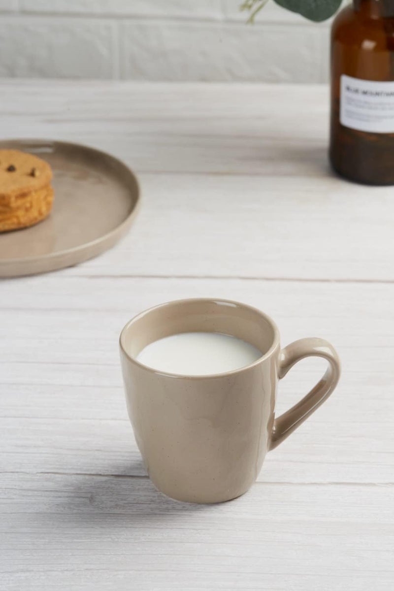 famiware Mars 4 Pieces Coffee Mug Set - 14 oz Stoneware Mugs in Cinnamon Brown - Image 5