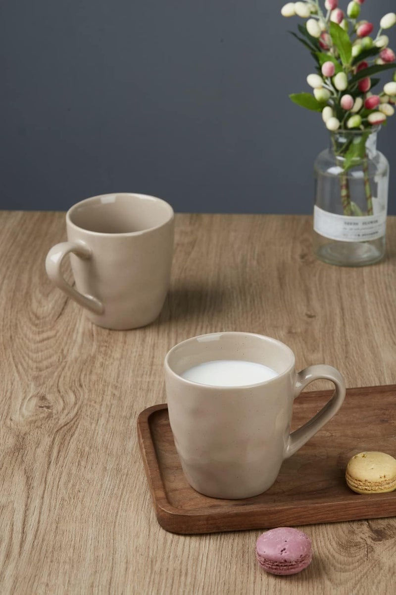 famiware Mars 4 Pieces Coffee Mug Set - 14 oz Stoneware Mugs in Cinnamon Brown - Image 3