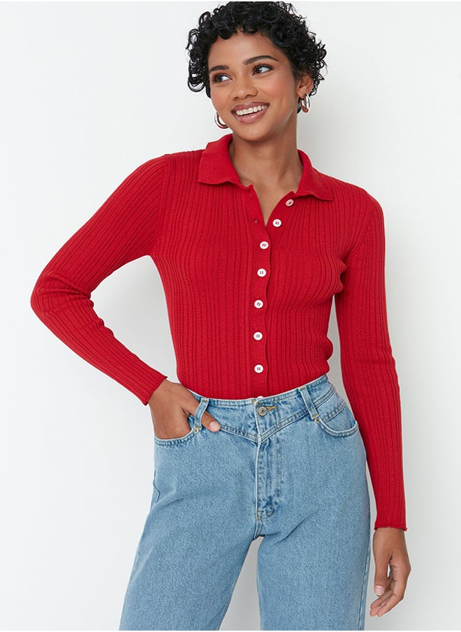 Red Soft Textured Polo Neck Knitwear Cardigan TWOAW20HI0070 - pzsku/ZA88DA77012AFB3B0912BZ/45/_/1730941027/9afadadc-f1af-4d7f-b1b7-19538801e482