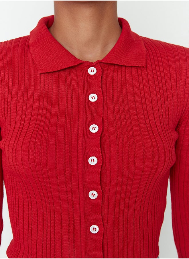 Red Soft Textured Polo Neck Knitwear Cardigan TWOAW20HI0070 - pzsku/ZA88DA77012AFB3B0912BZ/45/_/1730941032/8644d7ac-53fd-4f31-8e81-cac2a63601fd