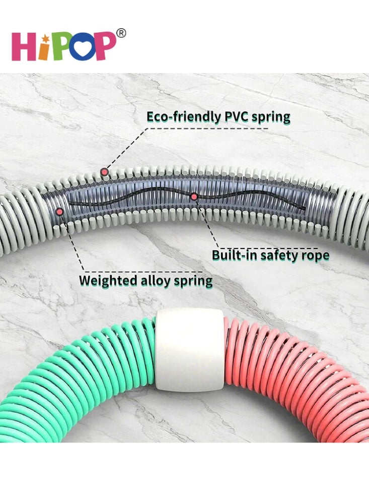 HIPOP Weighted Hula Hoop, Foldable Portable Hula Hoop, Spring Design No Waist Damage Burns Fat Shapes Waist, Weight Loss Exercise for Women Beginners Adults Kids, Home Travel Gym - Image 5