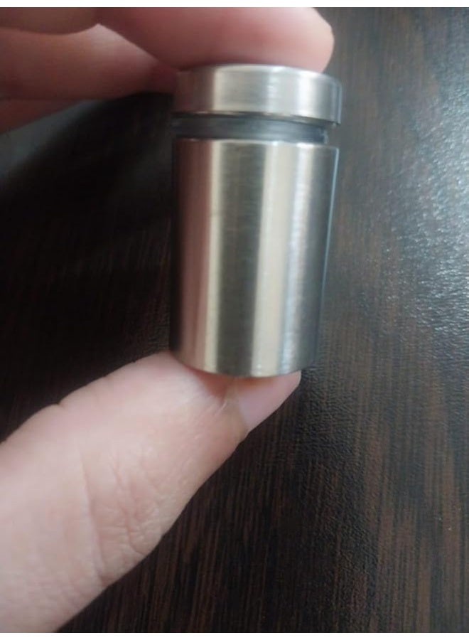 My Souq Store: Multipurpose Standoff Fixings Screws Kit | Heavy-Duty Wall Mount Holders for Acrylic Signs, Glass Panels, and Picture Frames(4pcs)(size 19x16mm) - Image 1