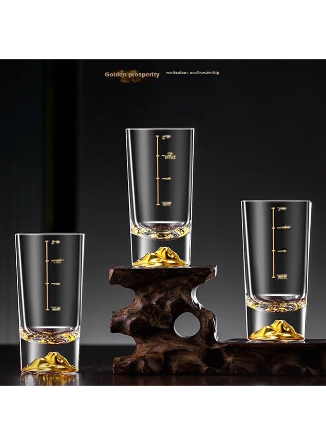 Pinyu Jinshan Two Liang White Liquor Glass With Scale Set, High-end Glass Wine Cups For Home Use, 100ml Decanter, Premium Bar Accessories - Image 4