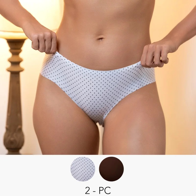 Aadaraya Aadaraya Hipster Briefs with Assorted Prints - Set of 2