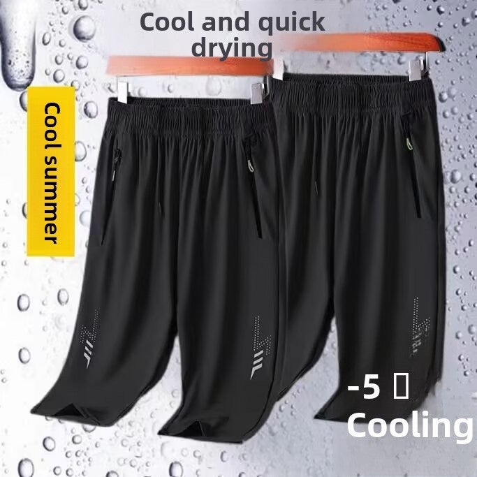 Mens Summer Breathable Casual Shorts Grey - Image 2