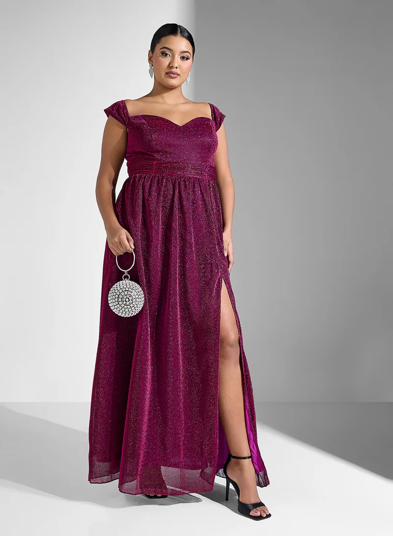 Ella Limited Curve Shimmering Sweetheart Dress