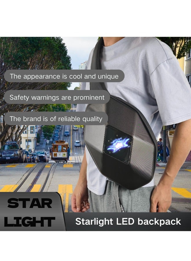 OASIS DESERT LED Display Crossbody Bag Hard Shell LED Motorcycle Shoulder Bag Waterproof and Rain Resistant Solid Fall Resistant - Image 2