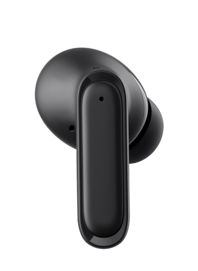 هافيت سماعات أذن لاسلكية TWS مع بلوتوث V5.3، وإلغاء الضوضاء البيئية بأربعة ميكروفونات، والتحكم باللمس، ووقت تشغيل يصل إلى 7 ساعات، وشحن من النوع C، وتصميم رياضي - متوافقة مع أجهزة iOS وAndroid للحصول على أقصى درجات الراحة وجودة الصوت الفائقة والمكالمات الواضحة أثناء التنقل - أسود - Image 3