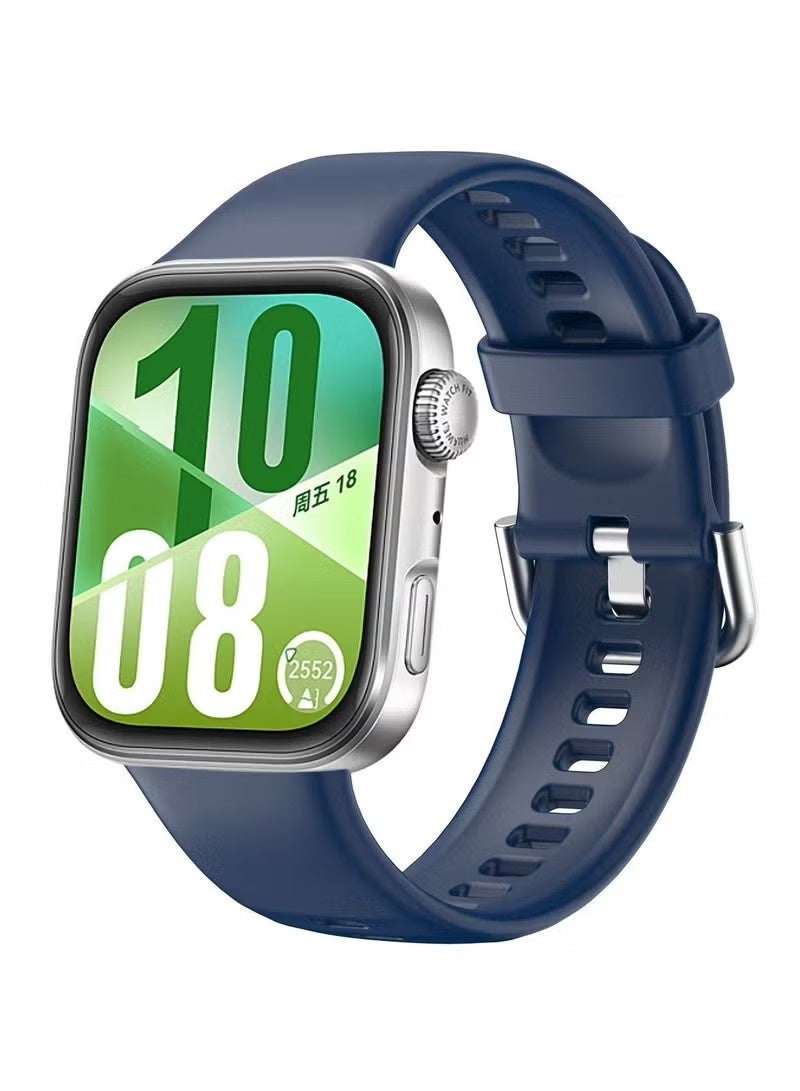 For Huawei Watch Fit4 Pro/Fit4/Fit3 Silicone Sport Band for Men/Women Blue/Black - Image 2