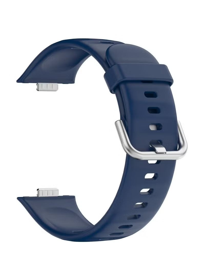 For Huawei Watch Fit4 Pro/Fit4/Fit3 Silicone Sport Band for Men/Women Blue/Black - Image 3