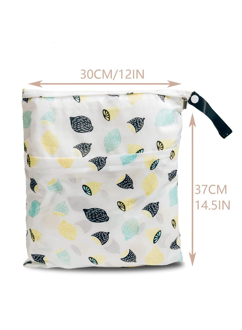 Excefore Waterproof Wet Bag, Baby Diaper Wet Dry Bag, 3Pcs Reusable Waterproof Wet Bag With Two Pockets, for Breast Pump Parts Wet Bag for Swimsuit Waterproof Bags for Swimming - Image 5
