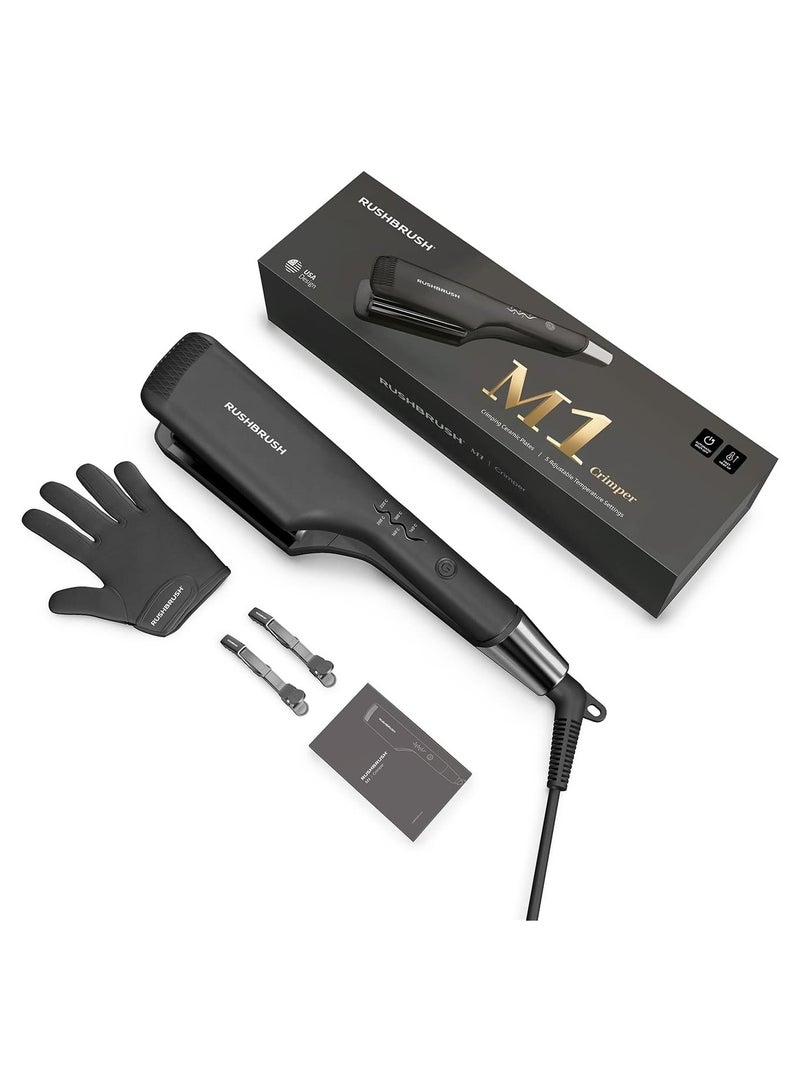 Rush Brush M1 Crimper Curler Iron - 220°C - Black - Image 1