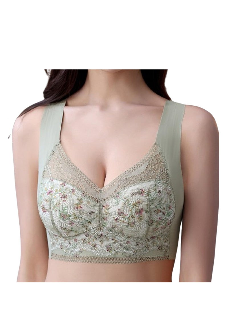 Excefore - Full Coverage Posture Correction Bra, Front-Close Wireless Push-Up Bra, No Wire Push-Up Chest Vest, Wireless Sports Bra, L (50-60 kg) - Image 1
