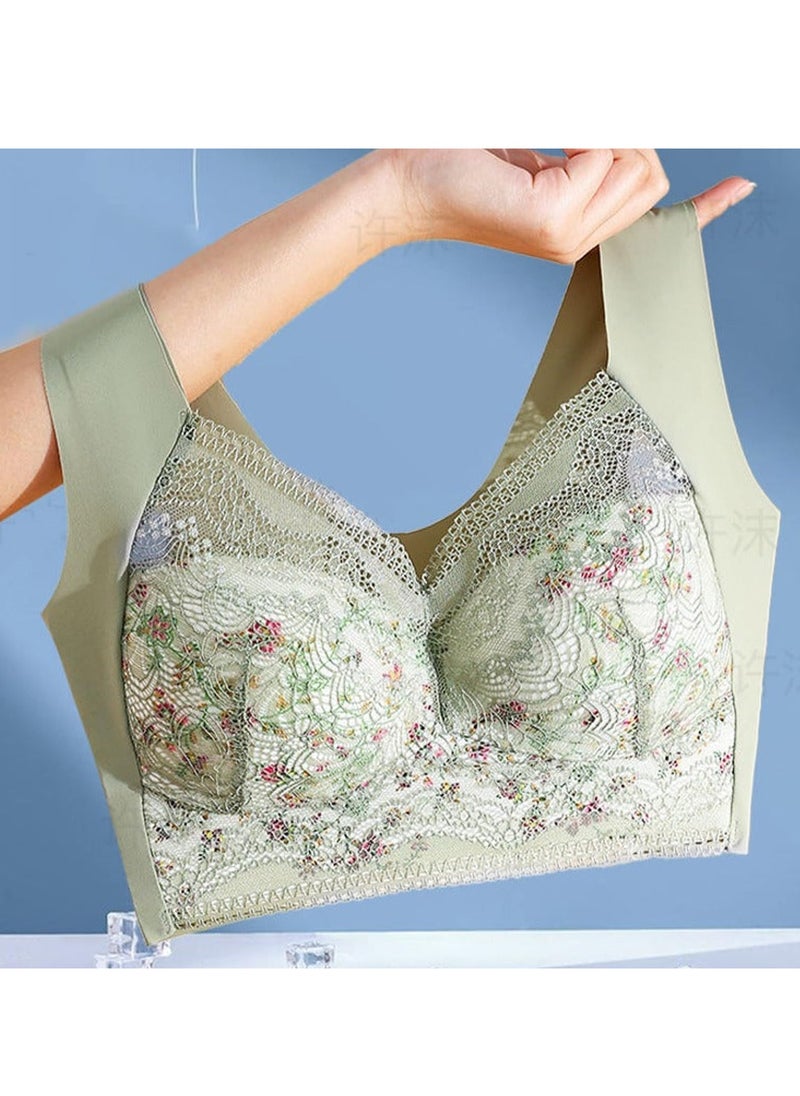 Excefore - Full Coverage Posture Correction Bra, Front-Close Wireless Push-Up Bra, No Wire Push-Up Chest Vest, Wireless Sports Bra, L (50-60 kg) - Image 1