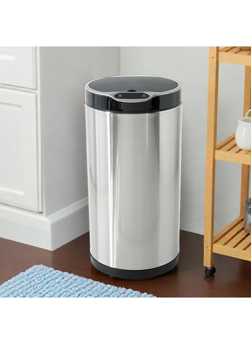 Urbane Home Urbane Home 20L Stainless Steel Automatic Touchless Motion Sensor Dustbin Quick Open Soft Close Lid Garbage Bin for Kitchen Bathroom Indoor Outdoor Trash Can  - Image 1