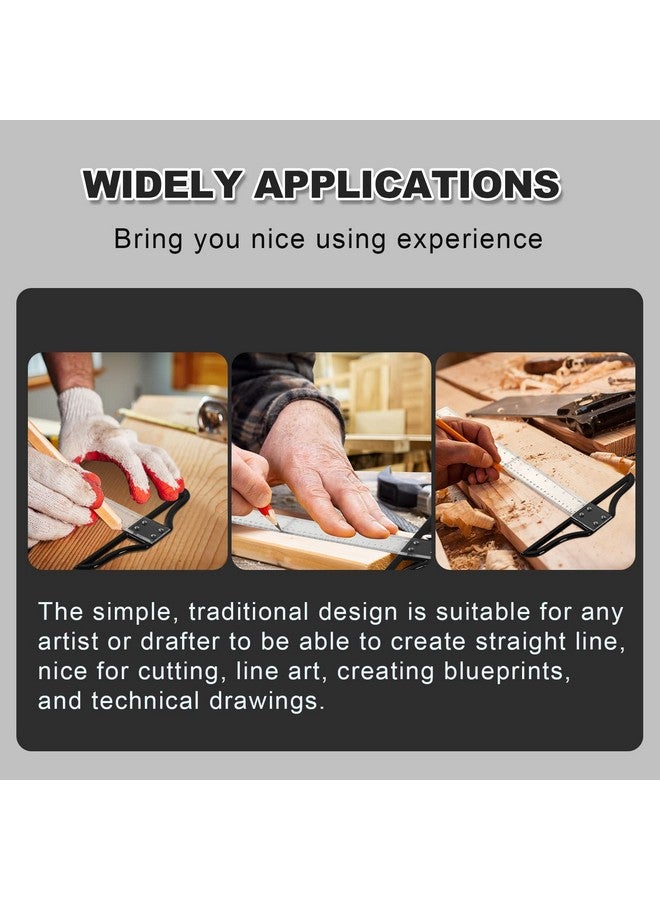 LEIFIDE 3 Pcs Acrylic T Square Ruler Multi Sized T Square Traditional Acrylic Graduated in Inch and Metric Detachable T Ruler Measuring Scale for Art Framing and Drafting, 18 Inch, 24 Inch, 36 Inch - Image 4