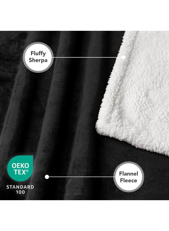PetAmi Waterproof Dog Blanket for Couch, Sofa | Waterproof Sherpa Pet Blanket for Large Dogs, Puppies | Super Soft Washable Microfiber Fleece | Reversible Design | 60 x 40 (Black) - Image 3