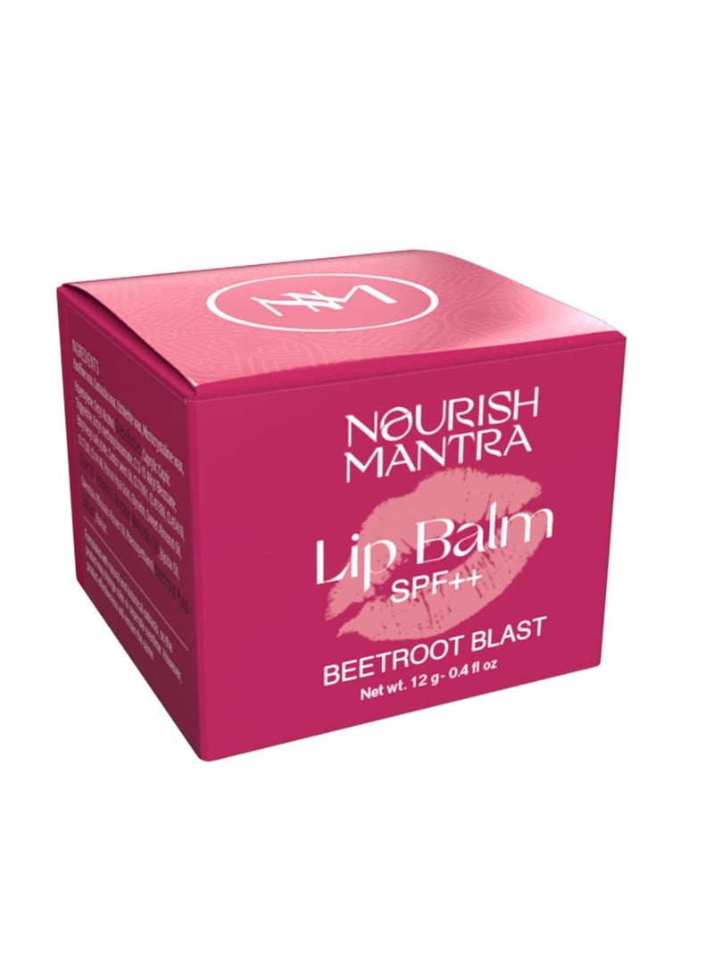 Nourish Mantra Beetroot Blast Lip Balm with SPF Formulated with Beetroot Extracts Olive Oil Shea Butter Vitamin E and Avocado Oil 12 gms - Image 2