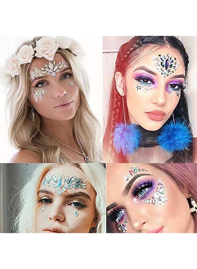 cuteDIY Festival Clothing Rave Accessories Face Jewels Gems Stickers Carnival Mermaid Costume Glitter - Image 3