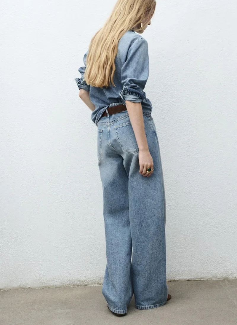 MANGO Denim shirt with bow