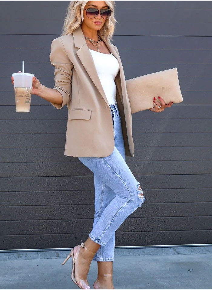 Shougu New Casual Pocket Women's Suit Jacket  - Image 3