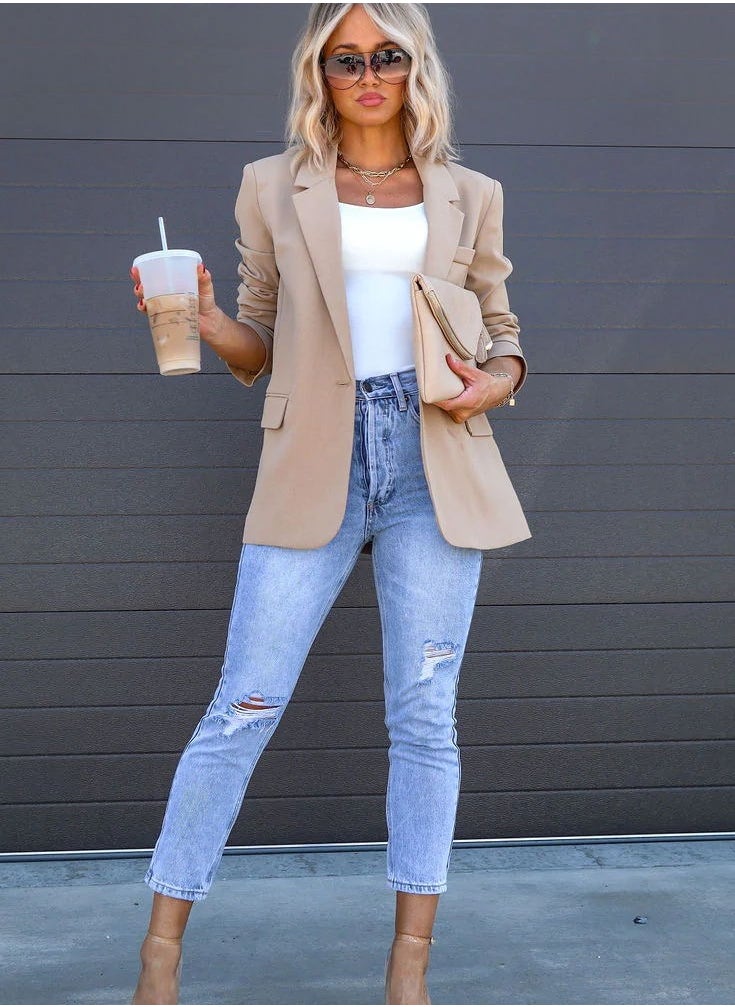 Shougu New Casual Pocket Women's Suit Jacket  - Image 4