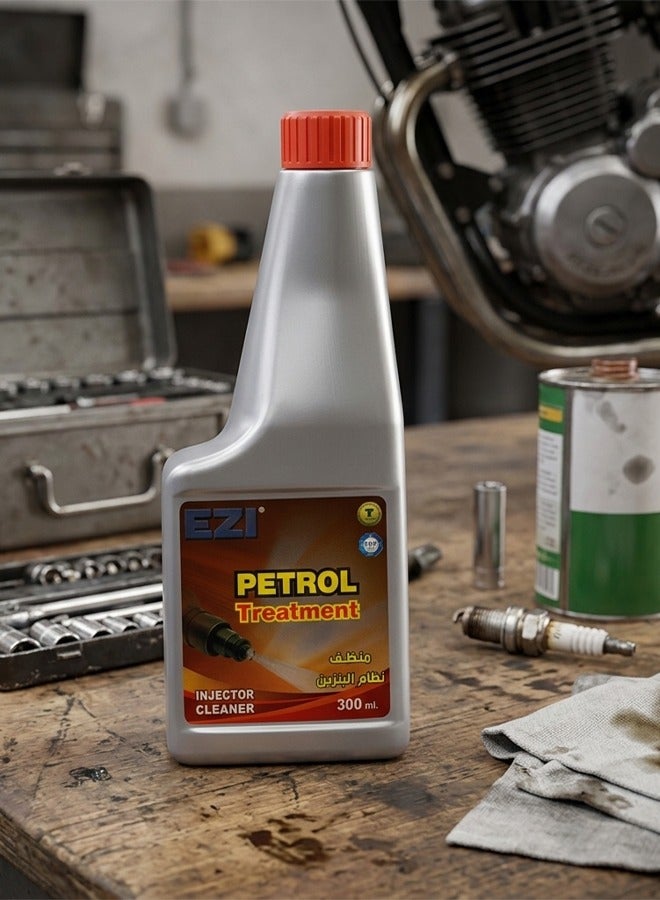Petrol Treatment Injector Cleaner 300ml, Fuel System Cleaner for Petrol Engines, Improves Performance, Reduces Deposits, Suitable for Cars u0026 Motorcycles - Image 1