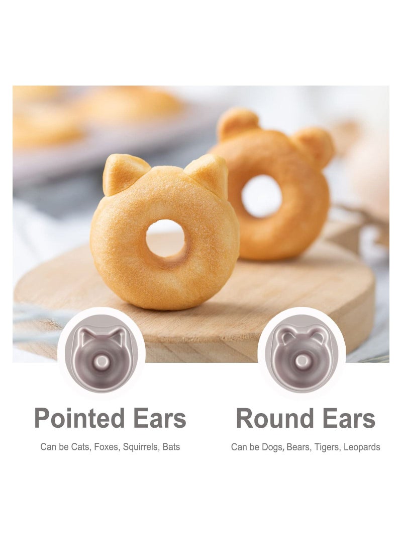 chefmade Donut Mold Cake Pan 12 Cavity Non Stick Bear shaped Doughnut Bakeware - Image 4