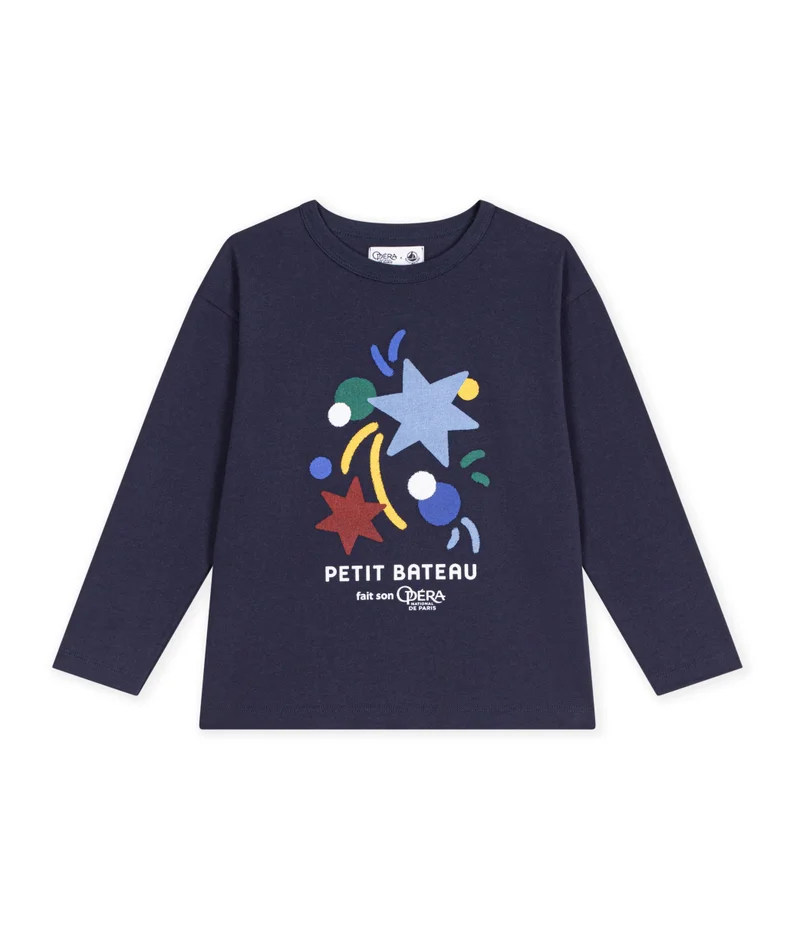 Petit Bateau Children's Long-Sleeved Patterned T-Shirt