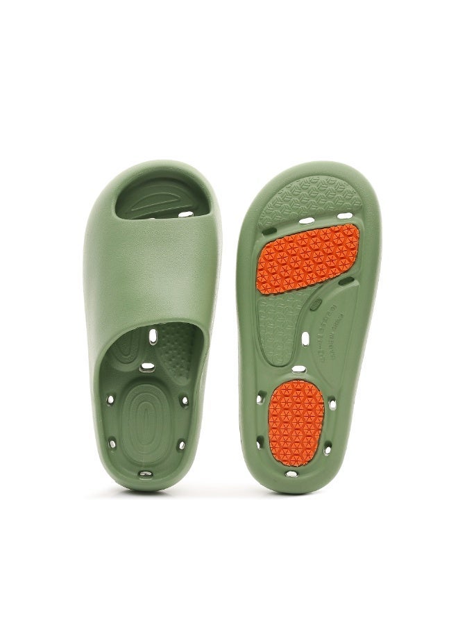 GUOLUOFEI Shower Shoes for Women and Men Massage Slide Sandals Soft Cushioned Anti-Slip Pool Slides Comfort Quick Drying with Drain Holes Bathroom Slippers - Image 1