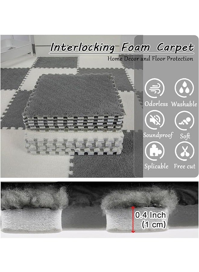 إن كي أكس 10 قطع سجادة أرضية مغسولة لغرفة النوم بجانب السرير مقاس 30*30 سم - Image 3