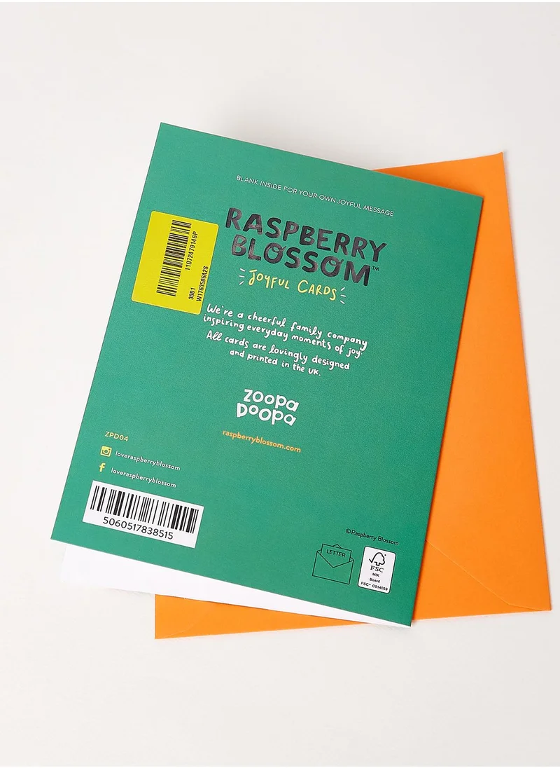 Raspberry Blossom Age 4 - Zebra Year Card