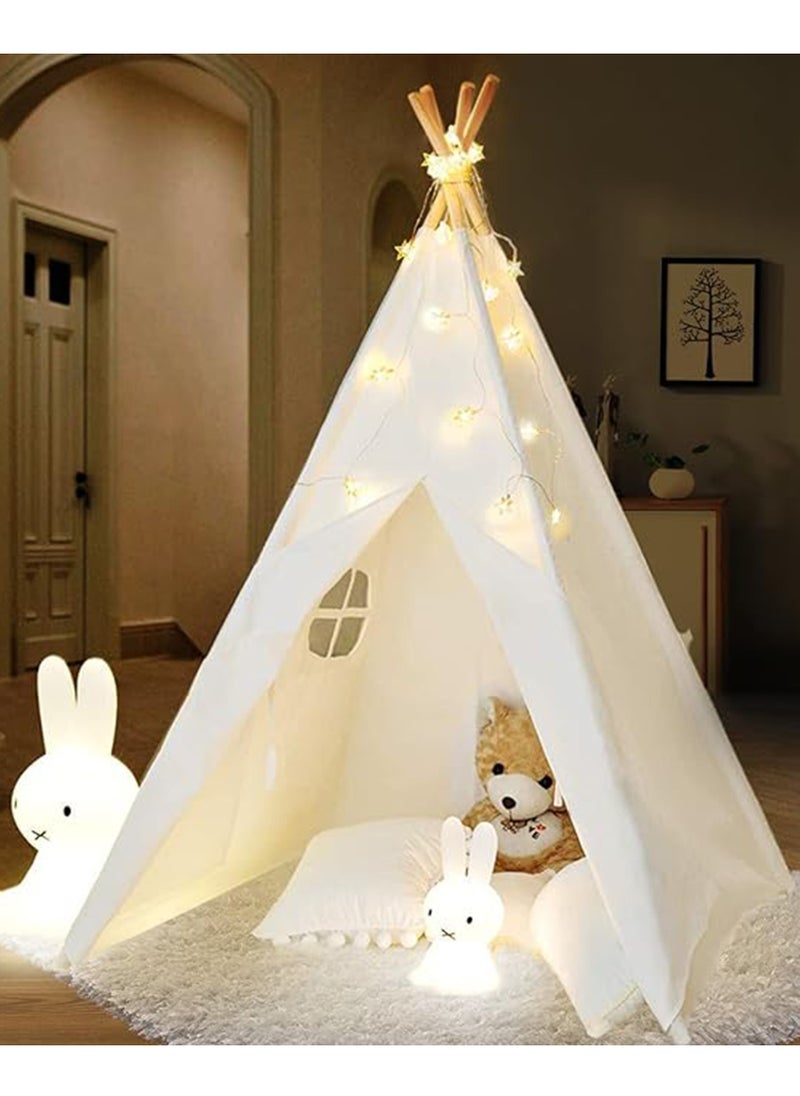 QiaoKai White Foldable Portable Tent Unique Design Teepee Play House Tent  - Image 4