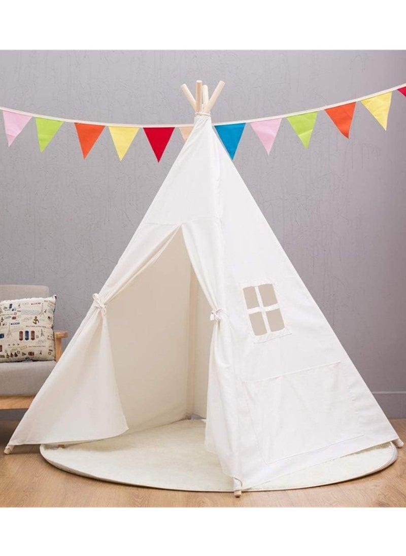 QiaoKai White Foldable Portable Tent Unique Design Teepee Play House Tent  - Image 1