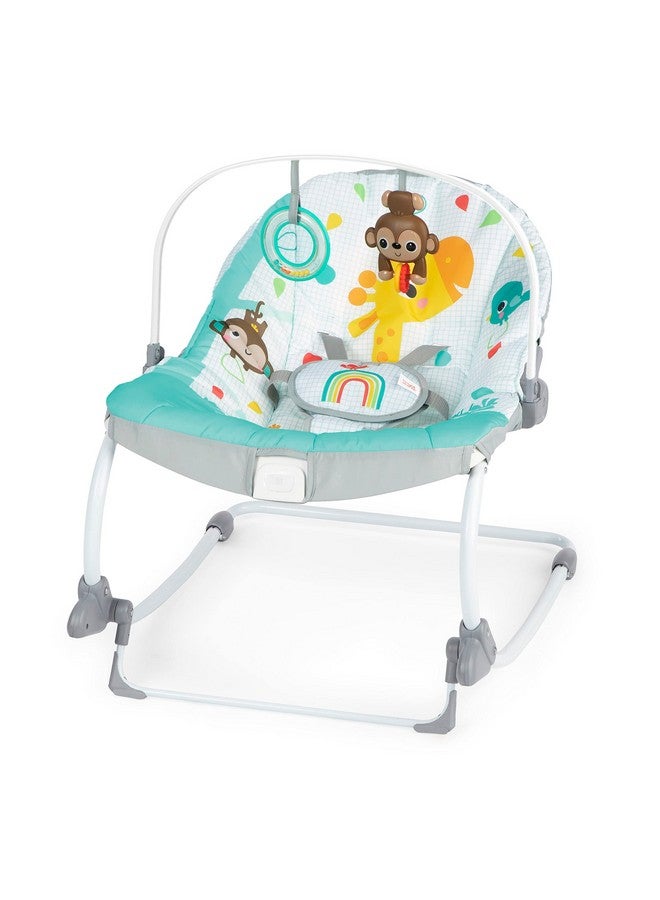 Bright Starts Wild Vibes Infant to Toddler Rocker with Vibrations, Unisex, Newborn + - Image 1