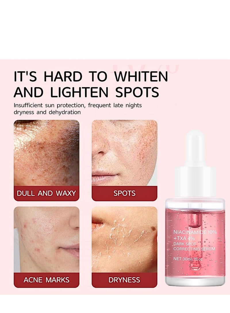 MOIKA Dark Spot Correcting Serum, 10% Niacinamide+ 4% Tranexamic Acid Face Serum, Post-Acne Marks, Hyperpigmentation, Even Skin Tone, 30ml - Image 4