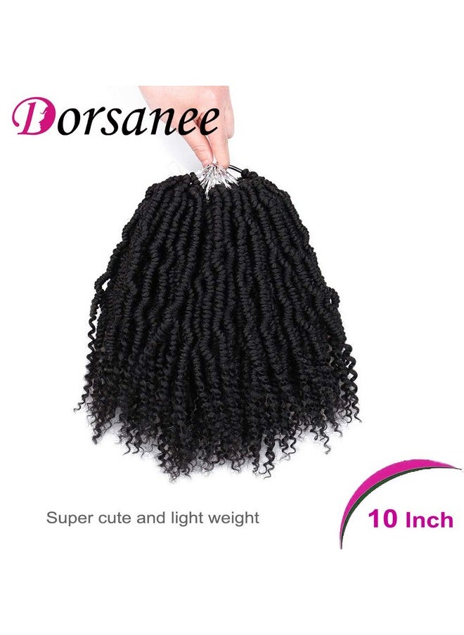 Dorsanee - شعر كروشيه بومب تويست 6 عبوات 10 بوصة تويست الربيع كروشيه ضفائر مسبقة التواء شعر باسيون مسبق التدوير كروشيه شعر صناعي لتطويل الشعر ضفائر متموجة لشعر النساء (1B) - Image 1