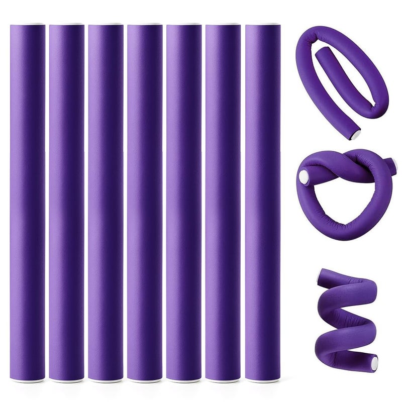 Gleva Heatless Flexible Foam Curling Rods, No Heat Curlers for Long or Short Hair For Overnight Sleep & Home Styling,Soft Twist Hair Rollers For Women & Girls (Pack of 10) - Image 1